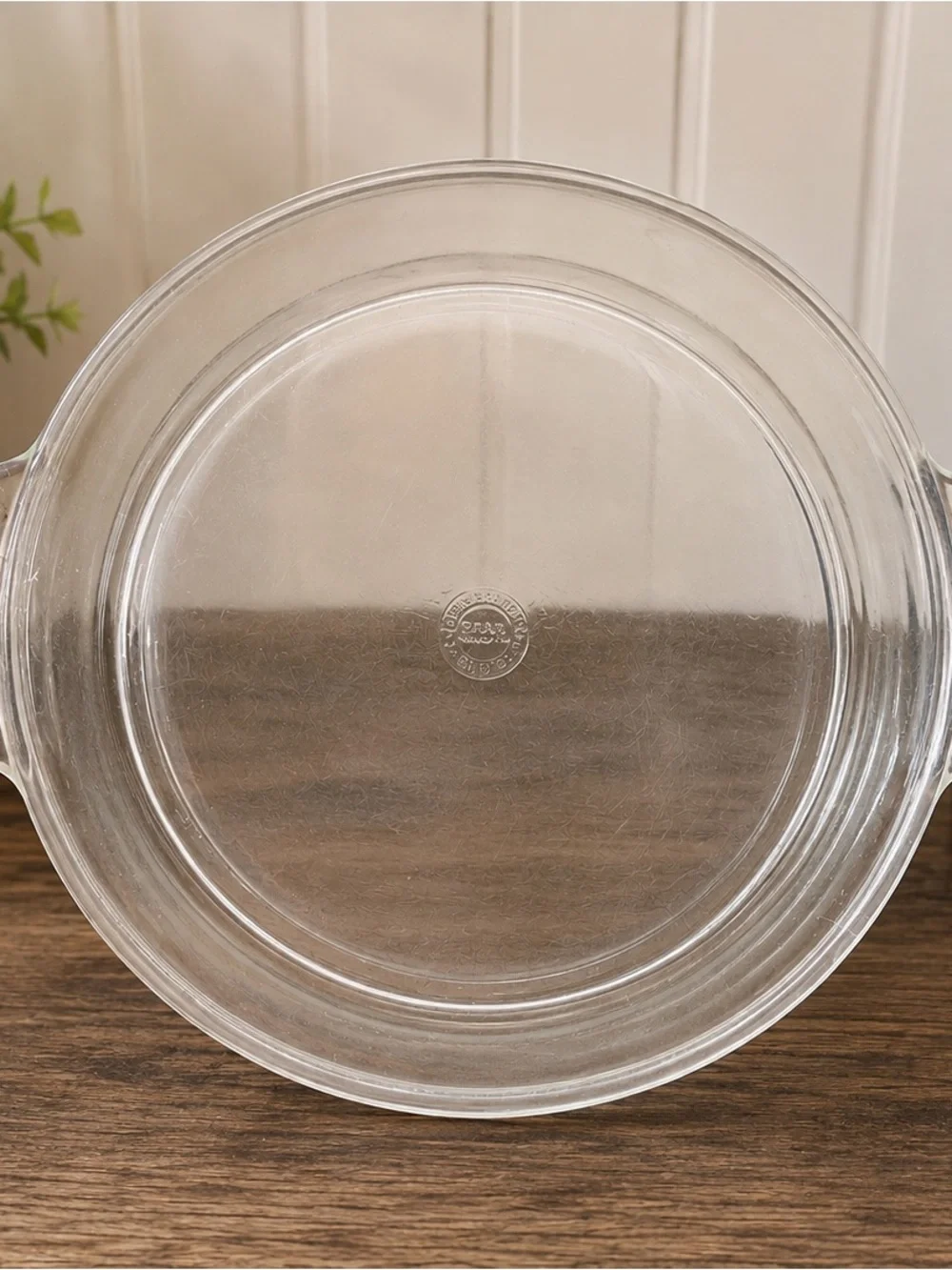 Vintage PYREX 023 Clear Glass 1.5 Qt Round Casserole Baking Dish USA Small Chip